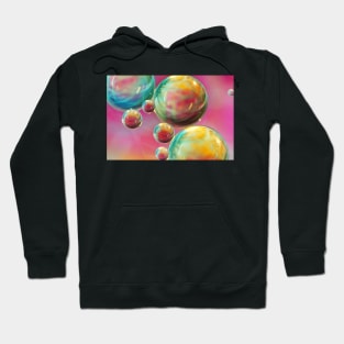 Tropical Feather Bubble Abstract Hoodie